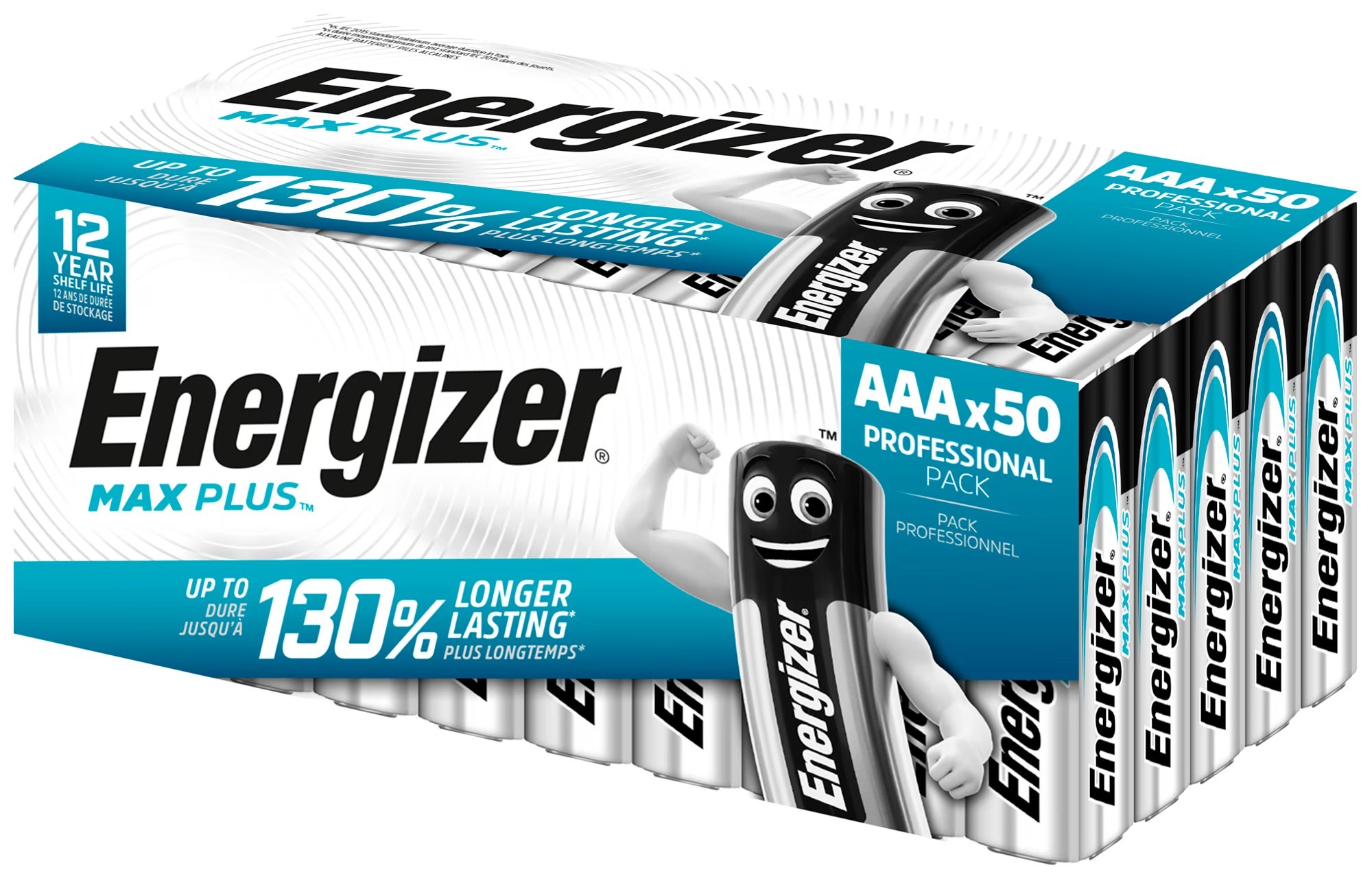 50 Piles Alcalines AAA / LR03 Energizer Max Plus