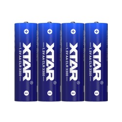4 Piles Rechargeables AA / HR6 CLR 3300mWh 2000mAh Xtar Li-ion 1.5V