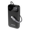 Batterie Externe Powerbank Dudao K31 10000mAh PD 22,5W Noir avec câble intégré