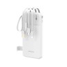 Batterie Externe Powerbank Dudao K11 10000mAh Blanc avec câbles intégrés