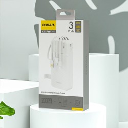 Batterie Externe Powerbank Dudao K11 Pro 20000mAh Blanc avec câbles intégrés