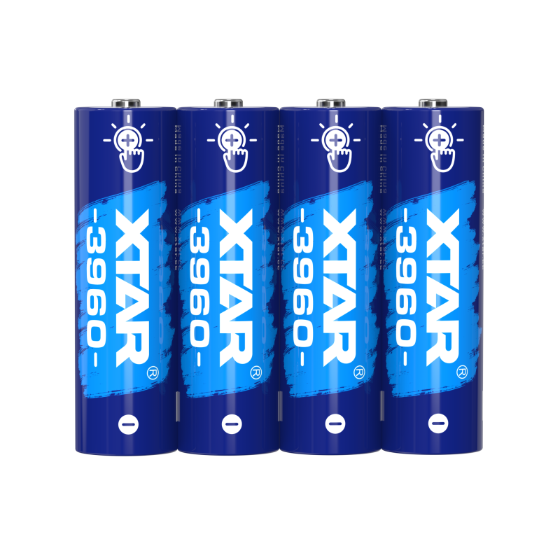 4 Piles Rechargeables AA / HR6 3960 2500mAh Xtar Li-ion 1.5V