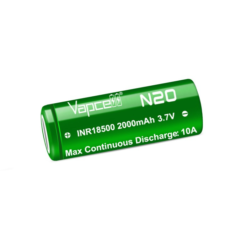 Pile Rechargeable INR18500 N20 Vapcell Li-ion 3,6V 2000mAh 10A
