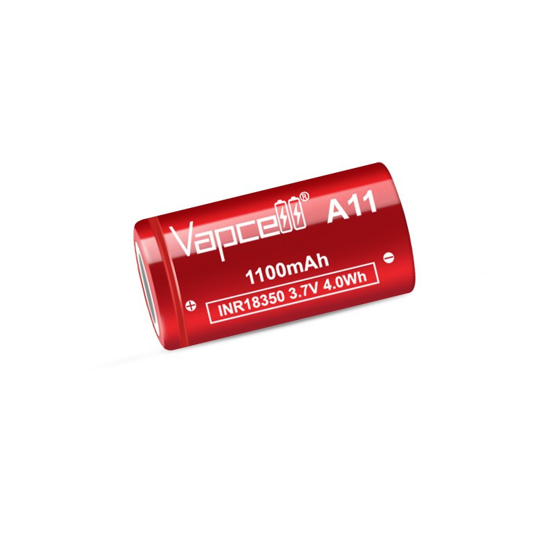 Pile Rechargeable INR18350 A11 Vapcell Li-ion 3,6V 1100mAh 10A