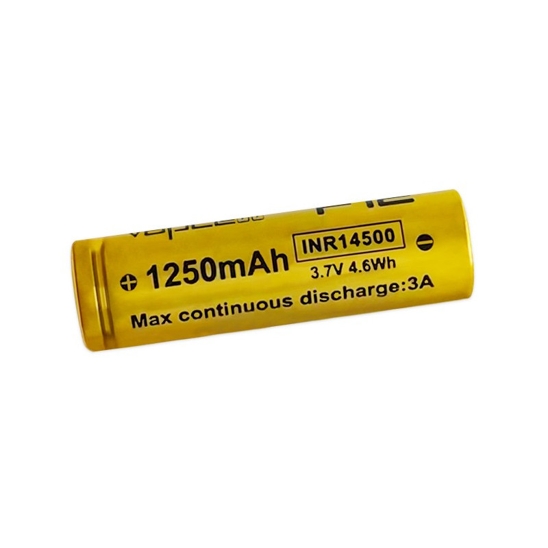 Pile Rechargeable INR14500 F12 Vapcell Li-ion 3,6V 1250mAh 3A