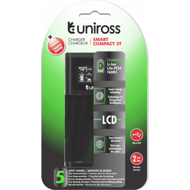 Chargeur Uniross Smart Compact 3T