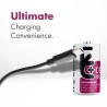 2 Piles Rechargeables USB-C C / HR14 Uniross Advanced Li-Ion 1,5V Accu