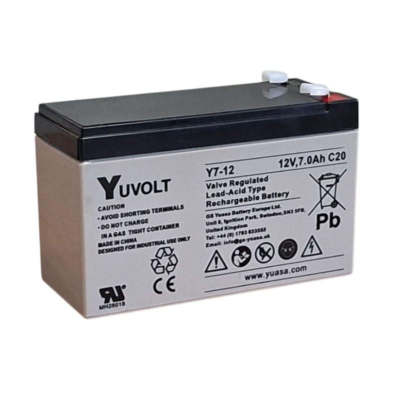 Batterie Plomb Etanche AGM VRLA Y7-12 Yuvolt Yucel Yuasa 12V 7Ah