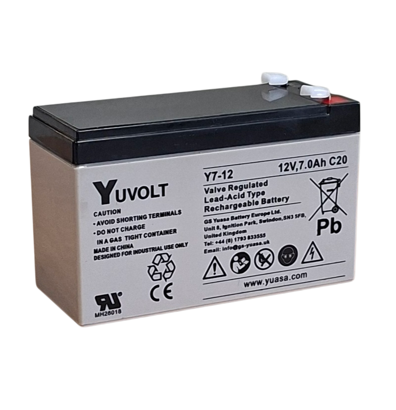 Batterie Plomb Etanche AGM VRLA Y7-12 Yuvolt Yucel Yuasa 12V 7Ah