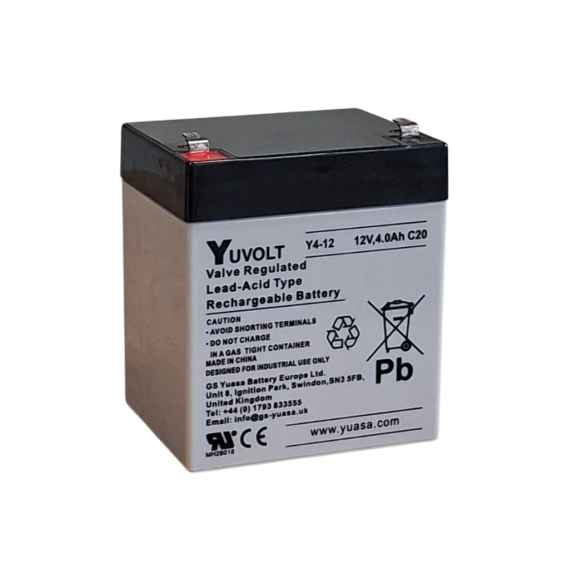 Batterie Plomb Etanche AGM VRLA Y4-12 Yuvolt Yucel Yuasa 12V 4Ah