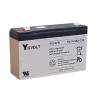 Batterie Plomb Etanche AGM VRLA Y10-6 FR Yuvolt Yucel Yuasa 6V 10Ah