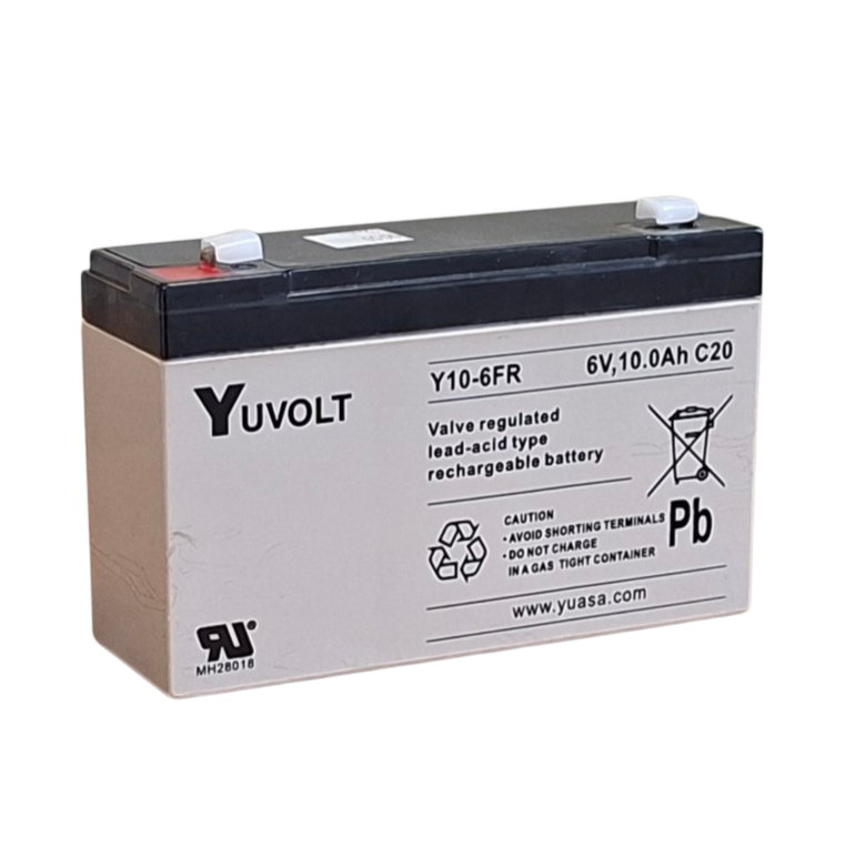 Batterie Plomb Etanche AGM VRLA Y10-6 FR Yuvolt Yucel Yuasa 6V 10Ah