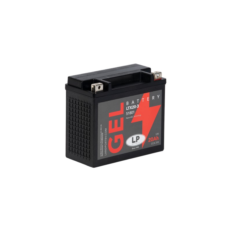 Batterie Moto GEL LTX20-3 Landport 12V 20Ah 310A