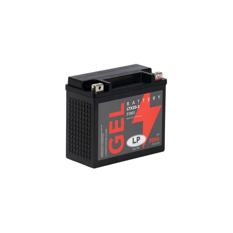 Batterie Moto GEL LTX20-3 Landport 12V 20Ah 310A