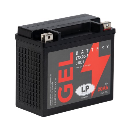 Batterie Moto GEL LTX20-3 Landport 12V 20Ah 310A