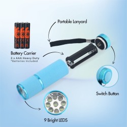 Torche Fluorescente Uniross LED avec 3 piles AAA