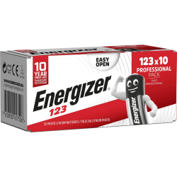 10 Piles 123 Energizer Lithium 3V