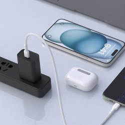 Câble 1m USB-C - USB-C 65W Dudao L9C Blanc