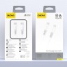Câble 1m USB-C - USB-C 60W Dudao L25SC Blanc