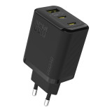 Chargeur Secteur GaN 2x USB-C 1x USB-A 65W Dudao A29C + Câble USB-C - Noir