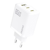 Chargeur Secteur GaN 2x USB-C 1x USB-A 65W Dudao A29C + Câble USB-C - Blanc