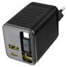 Chargeur Secteur GaN 2x USB-C 1x USB-A 67W Dudao A67 + Câble Rétractable USB-C - Noir