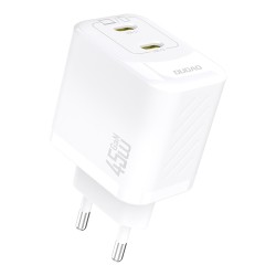 Chargeur Secteur GaN 2x USB-C PD 45W Dudao A28P - Blanc