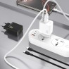 Chargeur Secteur GaN USB-C USB-A PD QC 25W Dudao A26TC + Câble USB-C - Blanc
