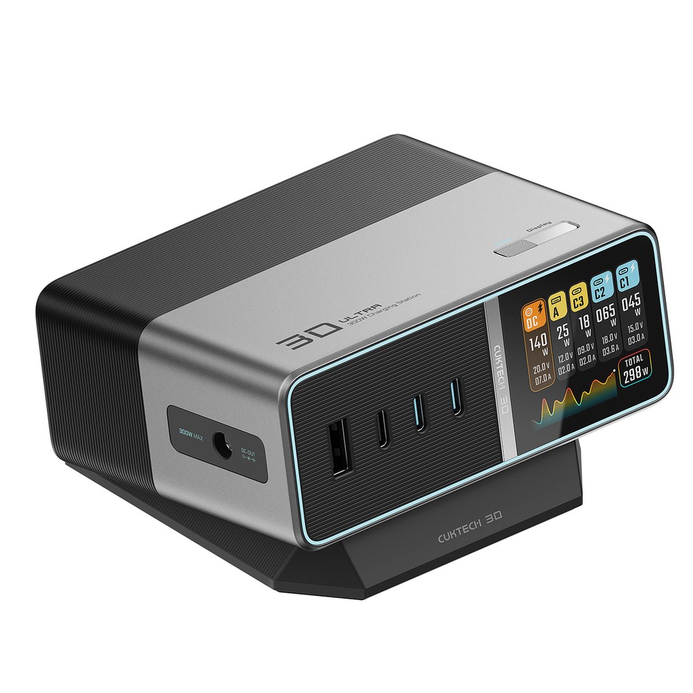 Station de Charge GaN 3xUSB-C 1xUSB-A 300W Cuktech TA3005U
