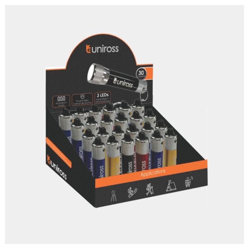 Torche Uniross Mini KeyChain avec 3 piles LR44