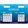 4+4 Piles Rechargeables AAA 800mAh et AA 2000mAh Panasonic Eneloop BK-KJMCDE44E