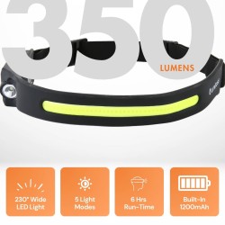 Frontale Uniross Multi-Purpose COB Sensor 350lm Rechargeable