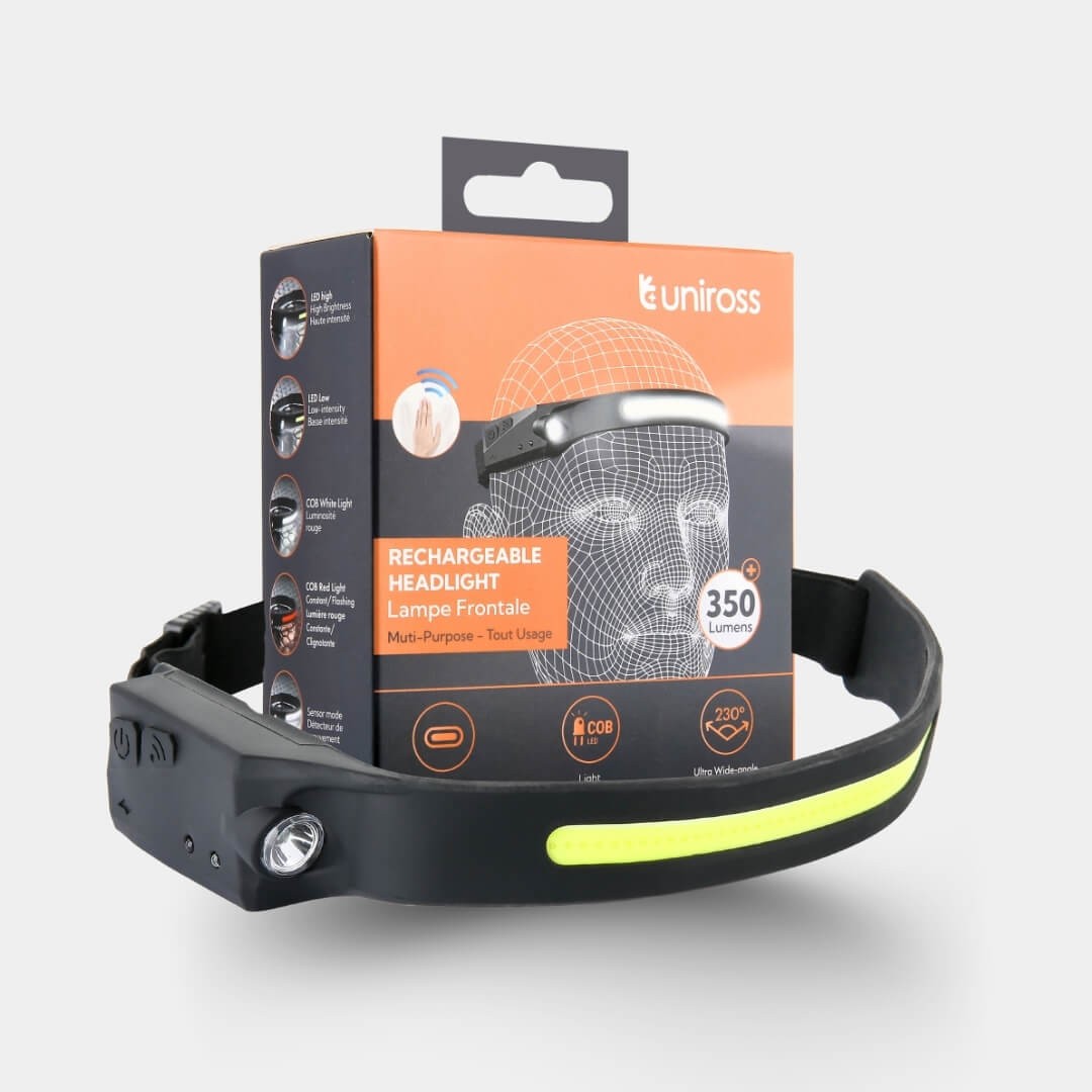 Frontale Uniross Multi-Purpose COB Sensor 350lm Rechargeable