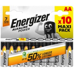 10 Piles AA / LR6 Energizer Alcaline Power