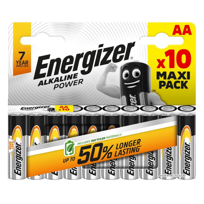 10 Piles AA / LR6 Energizer Alcaline Power