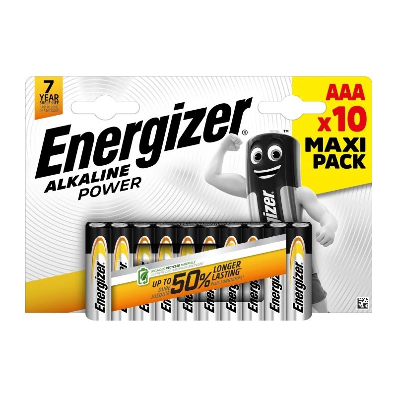 10 Piles AAA / LR03 Energizer Alcaline Power