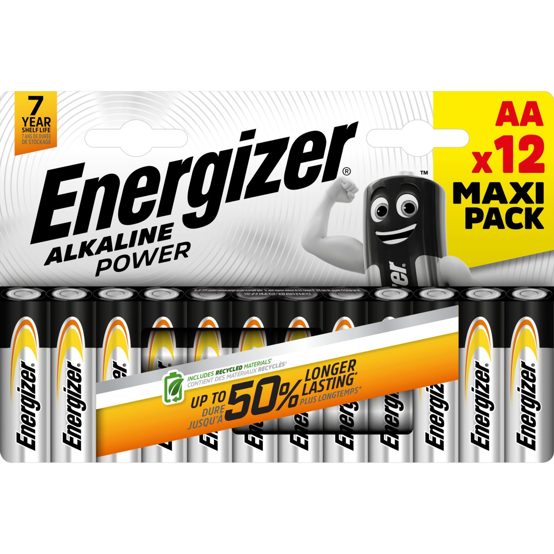 12 Piles AA / LR6 Energizer Alcaline Power