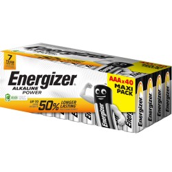 40 Piles AAA / LR03 Energizer Alcaline Power Maxi Pack