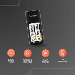 Chargeur Uniross Mini avec 2 piles AA 1000mAh