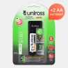 Chargeur Uniross Mini avec 2 piles AA 1000mAh