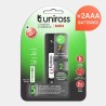 Chargeur Uniross Mini avec 2 piles AAA 600mAh