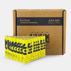 36 Piles Alcalines AAA / LR03 Uniross Essential