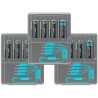 12 Piles Rechargeables USB-C CR123A 900mAh PaleBlue Voyager Lithium Ion 3V