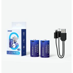 2 Piles Rechargeables USB-C C / HR14 CLR 7200 4350mAh Xtar Li-ion 1.5V