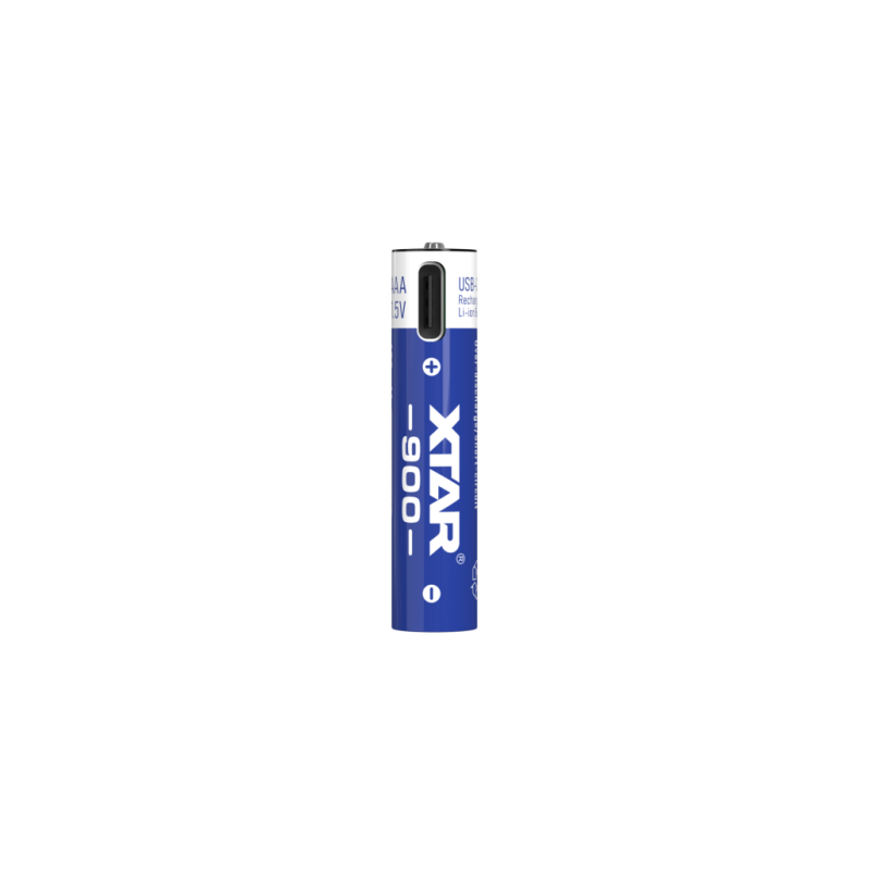 4 Piles Rechargeables USB-C AAA / HR03 LR 900 600mAh Xtar Li-ion 1.5V