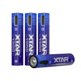 4 Piles Rechargeables USB-C AAA / HR03 CLR 1300 750mAh Xtar Li-ion 1.5V