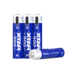 4 Piles Rechargeables USB-C AAA / HR03 LR 900 600mAh Xtar Li-ion 1.5V