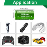 Pile Rechargeable INR16340 RCR123A T11 Vapcell Li-ion 3,7V 1100mAh 3A