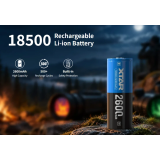 Pile Rechargeable 18500 Xtar Lithium 3,7V 2600mAh 4.5A