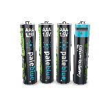 12 Piles Rechargeables USB-C AAA / HR03 750mAh PaleBlue Voyager Lithium Ion 1.5V